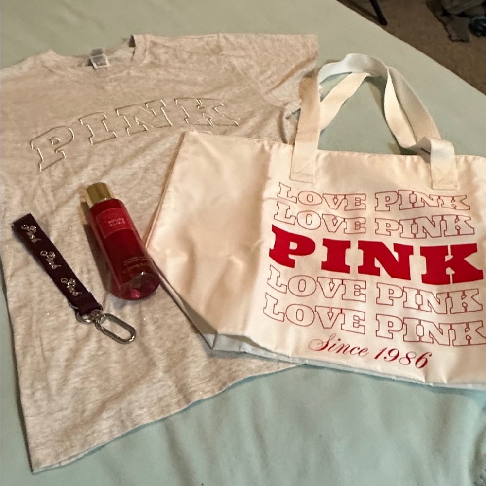 Victoria’s Secret /PINK Campus cotton tee  bundle XS NWT